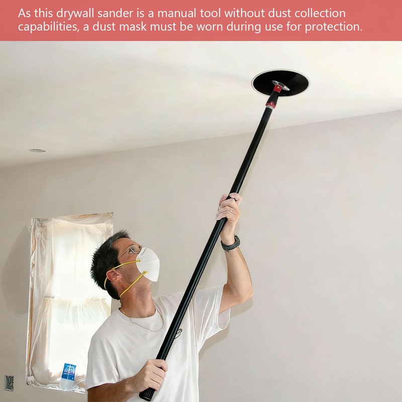 SCOTTCHEN Drywall Sander 9 Inch Radial Round Pole Sander for