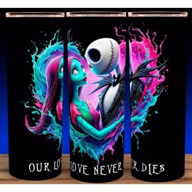 Unbranded Jack and Sally Skellington Our Love Never Dies Cup Mug Tumbler
