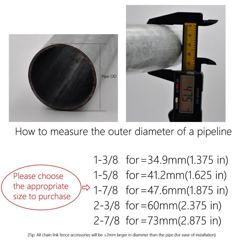 (15 Pack) 2-3/8" Chain Link Fence Round Dome Post Caps,