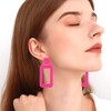 Just Follow Hot Pink Geometric Beaded Drop Dangle Hoop Earrings