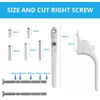 WODSTA UPVC Window Handle 2PCS Lockable Window Handle Aluminum White