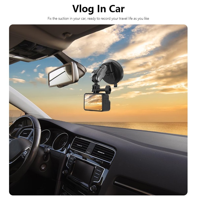 Suction Mount for GoPro, Car Mount Suction Cup Outside Window