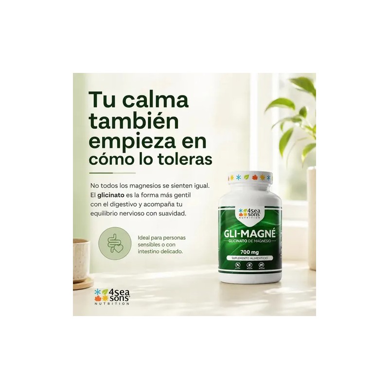 Seasons Nutrition Gli Magné Glicinato Magnesio 700 Vitamina Suplemento Alimenticio
