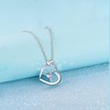 Luckimoli Dance Necklace for Girls Womens Crystal Heart Pendant Necklaces