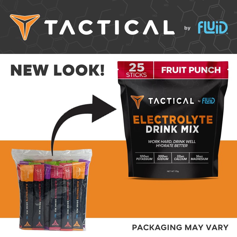 Fluid Tactical Fluid Tactical - Electrolyte Powder Packets, Accelerate Re-Hydration,