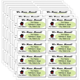 We Have Moved New Address Label, Ornament Return Address Stickers, Holiday Address Stickers (200 Pcs)