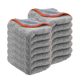 Cobra Chinchilla Microfiber Towel - 600GSM Ultra-Soft Buffing Cloth for Detailing, Quick Detailers, Waterless Washes, and Dusting | 16x24 | 12 Pack