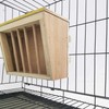kathson Rabbit Hay Feeder Rack Wooden Food Feeding Manger Bunny