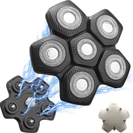 6 Blades Universal Magnetic Shaver Blades for Freebird FREEDOM FREEBIRD and Other Brands Head Shaver