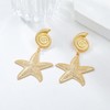 Pearl Shell Earrings Starfish Earring Gold Sea Shell Earrings for