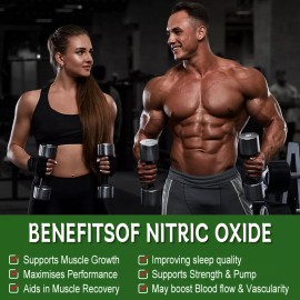 Suplemento potenciador de óxido nítrico L-arginina 1920 mg bomba muscular de mayor potencia