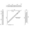 Gedotec Folding Console | 1 Piece Flap Support Table Flap