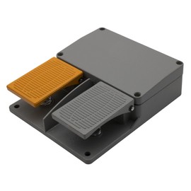 YQSIYU Double Pedal Foot Switch,SPDT,NO NC, Momentary Footswitch Dual Foot Pedal with Cast Aluminum,for Lathes,Drills,Punching Power Machines.(Deadman Style)