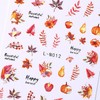12pcs Holographic Autumn Nail Stickers 3D Laser Fall Fruits Pumpkin