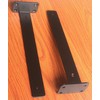 4 Pack - 12 inch Black Hidden L Shelf Bracket