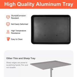 Salon Tray Cart on Wheels, Tattoo Tray with Storage Platform, Adjustable Height Service Rolling Tray, Storage Tray Trolley for Beauty Clinic Spa, Rolling Tray Cart