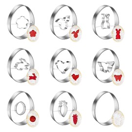 Easter cookie cutter, set of 9, Easter cookie cutters, Easter cookie cutters, stainless steel, Easter cookie cutter for chicks, rabbits, carrots, eggs