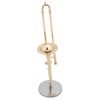 Miniature Trombone Replica with Stand and Case Gold Plated Instrument