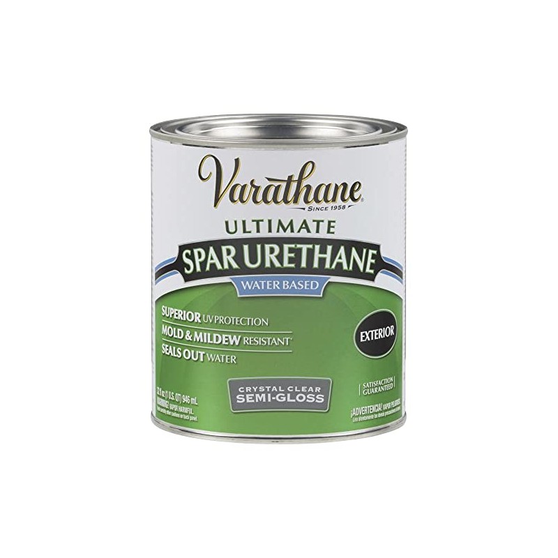 Varathane 250141H Water-Based Ultimate Spar Urethane, Quart, Semi-Gloss
