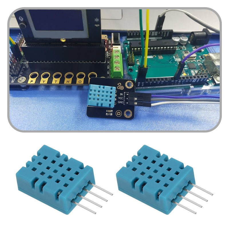 Micro Traders 5pcs D-HT11 Sensors 16x12.6x6mm D-HT11 Temperature Humidity Sensor