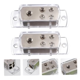 WOFASHPURET 2pcs 4 Audio Splitter Amplifier Power Car Distribution Block 4 Way Distribution Block Car Accessories Car Boat Amplifier Ground Distribution Block Splitter Car Car