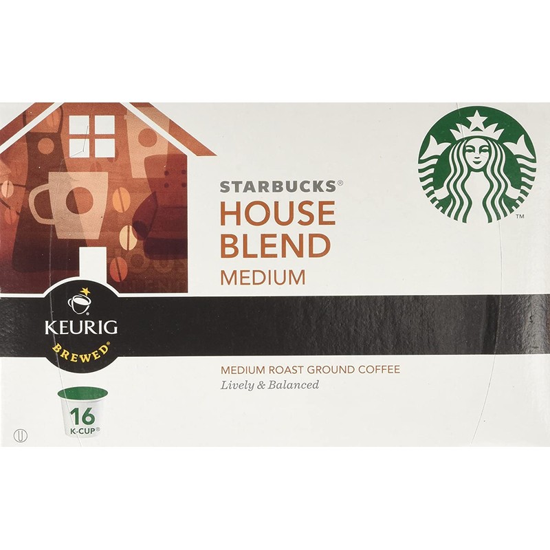 Starbucks House Blend Medium Roast Coffee Keurig K-Cups, 32 Cups