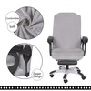 SARAFLORA Office Chair Cover- Large, Silver Grey- Removable Computer Chair