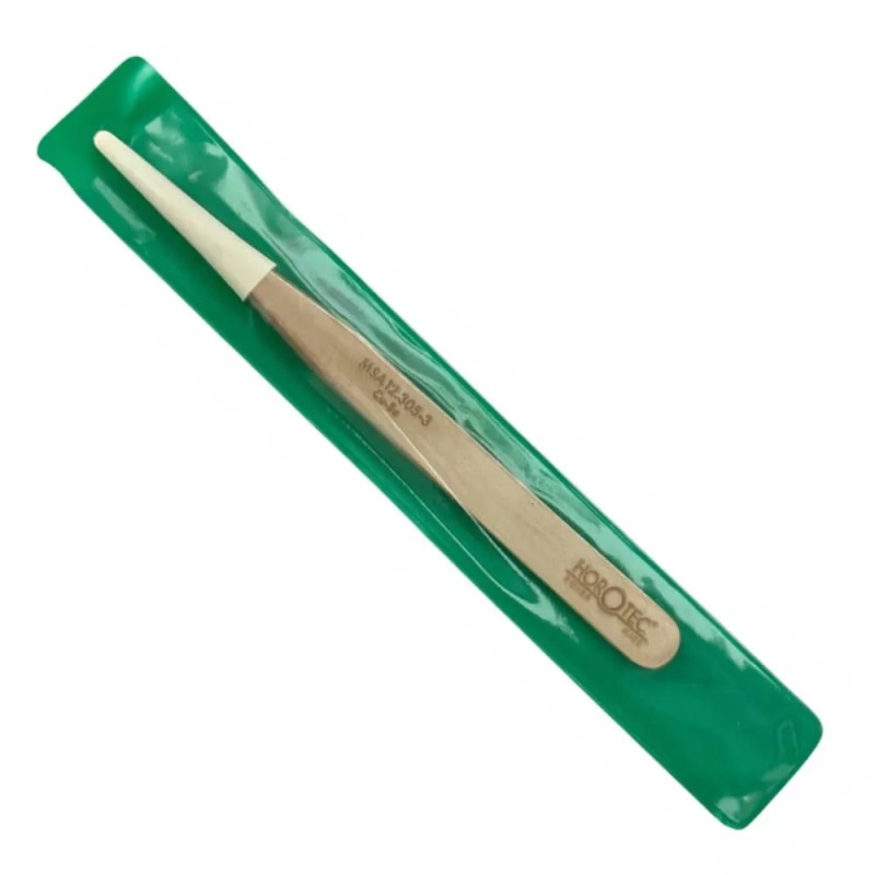 Horotec MSA12.305-3 precision tweezer in beryllium copper, Anti-Magnetic, 120 mm
