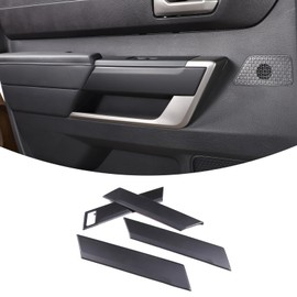 Aunginsy Car Inner Door Panel Strip Trim Cover Compatible with Toyota Tundra 2022 /Sequoia 2023 Car Front Rear Door Handle Panel Protection Cover Decoration Sticker Molding Accessories(with a Hole)