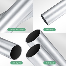 M METERXITY 2-Pack 100mm 6063 Aluminum Round Tube, 35mm ID 38mm OD Seamless Aluminum Tubing for Construction/Machining/DIY Crafting, Metal Straight Pipe [1.38"x1.5"x4"]