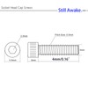 30 Pcs M3-0.5 x 4mm Hex Socket Head Cap Screws,