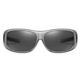 ZHILE T004.038 Men's Polarized Sunglasses, Square UV 400, UV Protection, 99.9% Protection, Pollen Sunglasses, Side Window, Silver