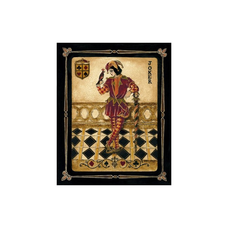 WallsThatSpeak 4 Harlequin Playing Card Poker Joker Jack Queen King