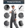 FREE SOLDIER Men's Insulated Waterproof Snow Bibs Ski Overalls(Charcoal Gray,M/30L)