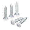uxcell ST4x20mm White Screws Self Tapping Screws, 25pcs Pan Head