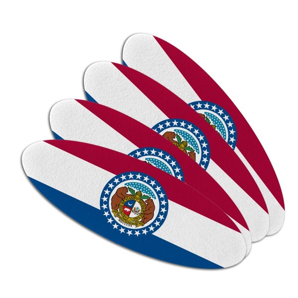 Missouri State Flag Double-Sided Oval Nail File Emery Board Set