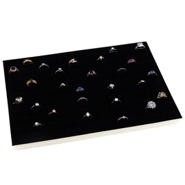 EAJORN Jewelry Foam Inserts 100 Holes Velvet Jewelry Rings Display Cases Earrings Hole Tray Organizer