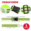 Pack of 5 Elastic Reflective Bands, 1 Reflector Belt Adjustable,