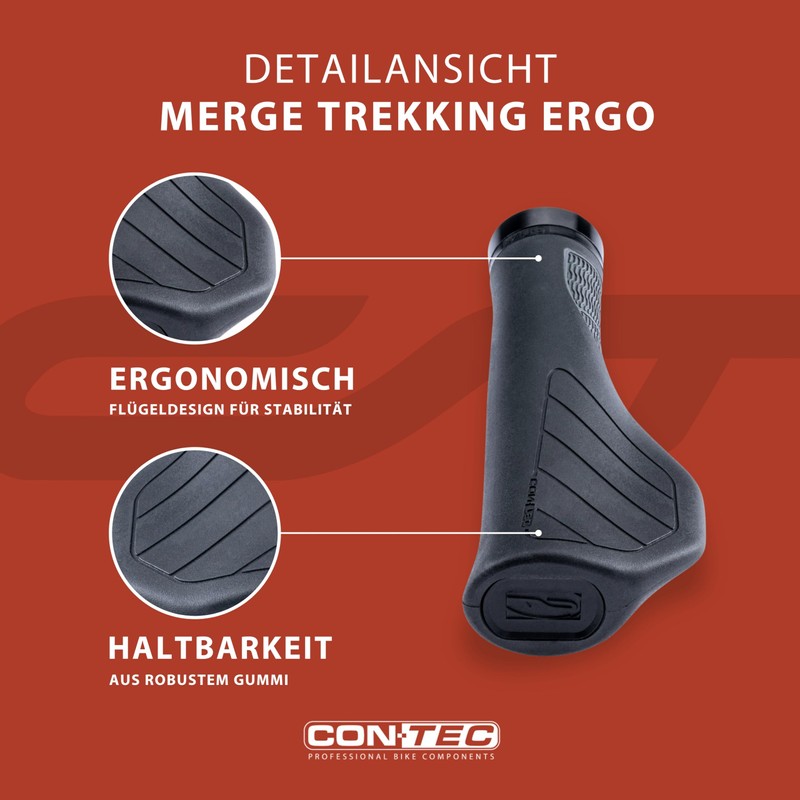 CONTEC Merge Trekking Ergo 140mm D3 Tri-Component Rubber Ergonomic Non-Slip