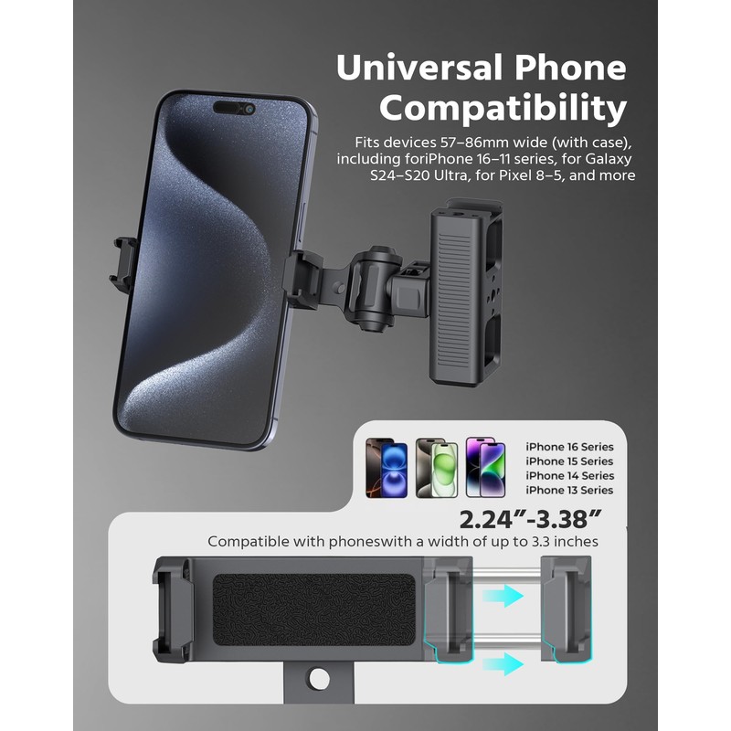 Phone Clip Rig Stabilizer for Smartphone, Lightweight Handheld Vlogging Rig