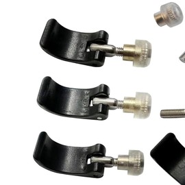 9 Pack Trikking Poles Clamp Replacement External Quick Flip Lock Fastener Buckle Clip with Nut Screws for Hiking Pole Walking Stick Camping Backpacking Mountaining, 3 Sizes Black