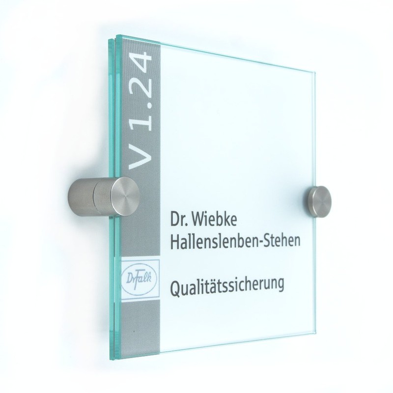 Logistic Sign System Glass Door Sign, Vitrum K2, Clamp Holder