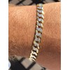 HarlemBling Men's Cuban Link Bracelet 14k Gold Over Solid 925