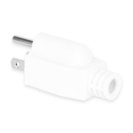 (3Pack) Nema 5-15P Male 15A 125V 3-Prong House Hold Male Rewirable Plug. 3-Prong Male Low Profile DIY Plug, White Color.