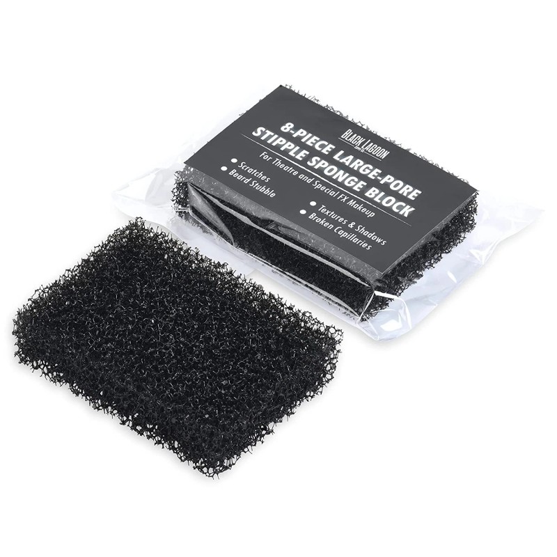 Black lagoon LARGE PORE STIPPLE SPONGE 8 Piece Block -For