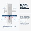 ABUS XP20SN Profile cylinder lock length 10/30 mm Inclusive