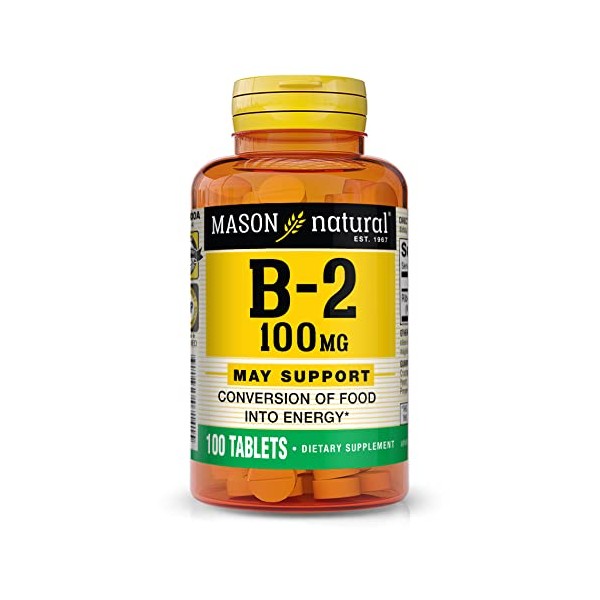 Mason Vitamins Mason Natural B2 100mg Tablets, 100 Count