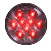 Maxxima M42322RCL Red 4" Round Stop/Tail/Turn Light, Red Clear Lens,