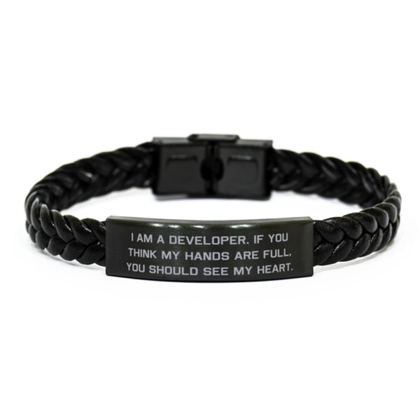 Epic Developer Braided Leather Bracelet, I am a Developer. If
