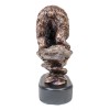 Wildlife Large Grizzly Bear Going Down Hill Bronze Electroplated Resin